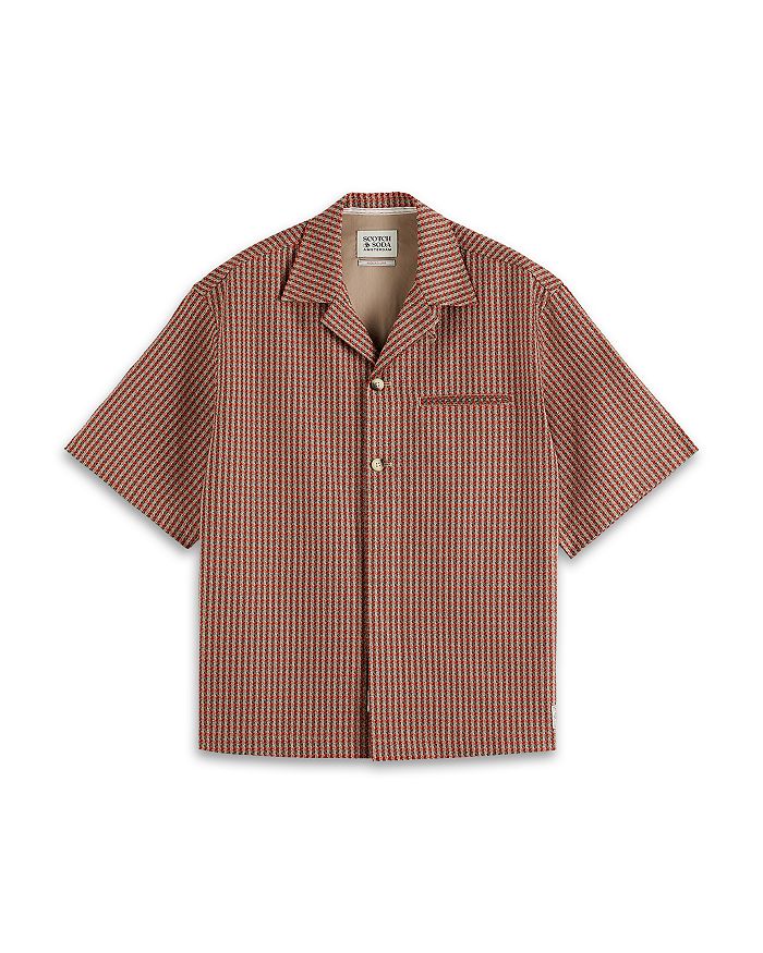 

Микро Гео Принт Кэмп Рубашка Regular Fit Scotch & Soda, красный