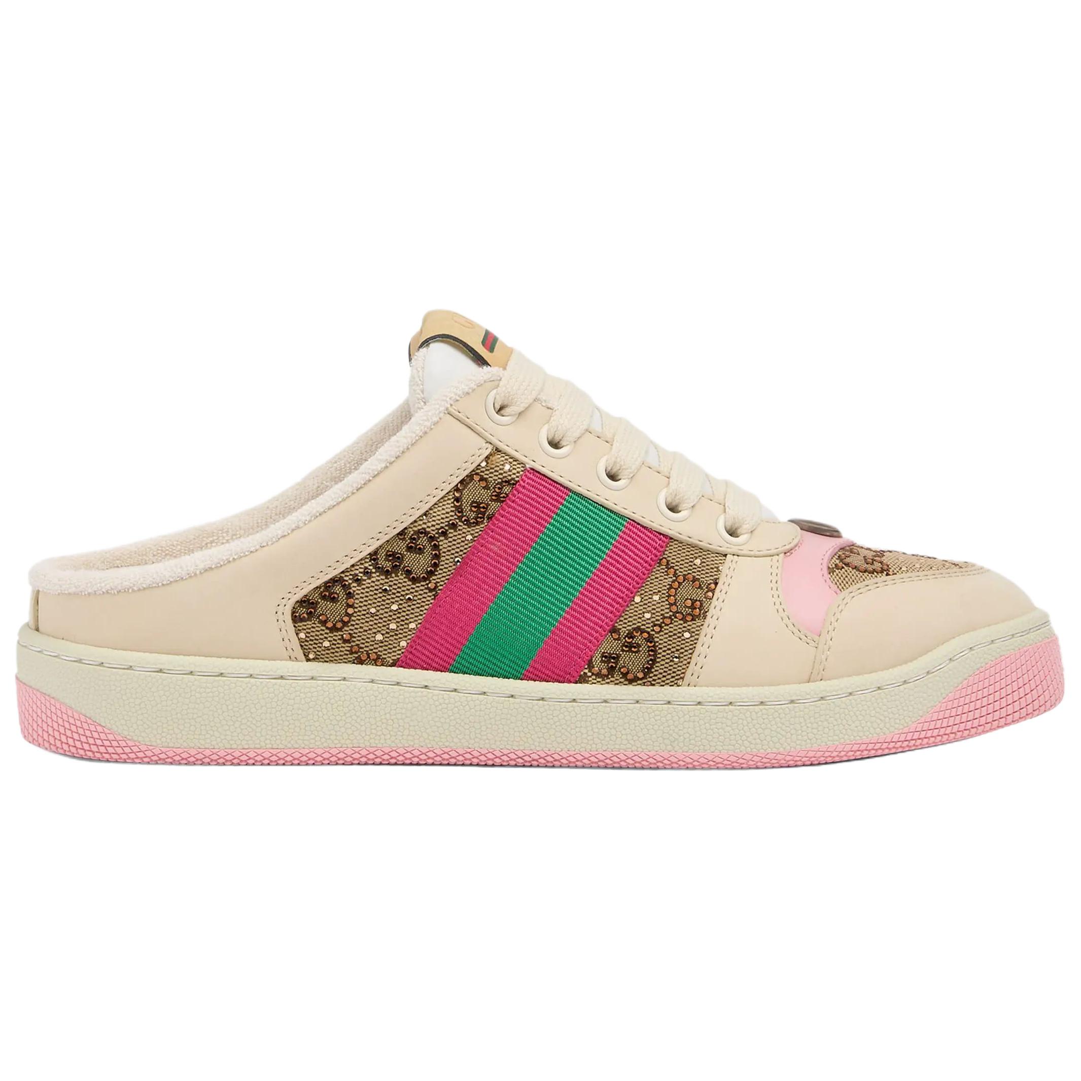 GUCCI Слиперы Screener с закрытым носком для женщин Camel