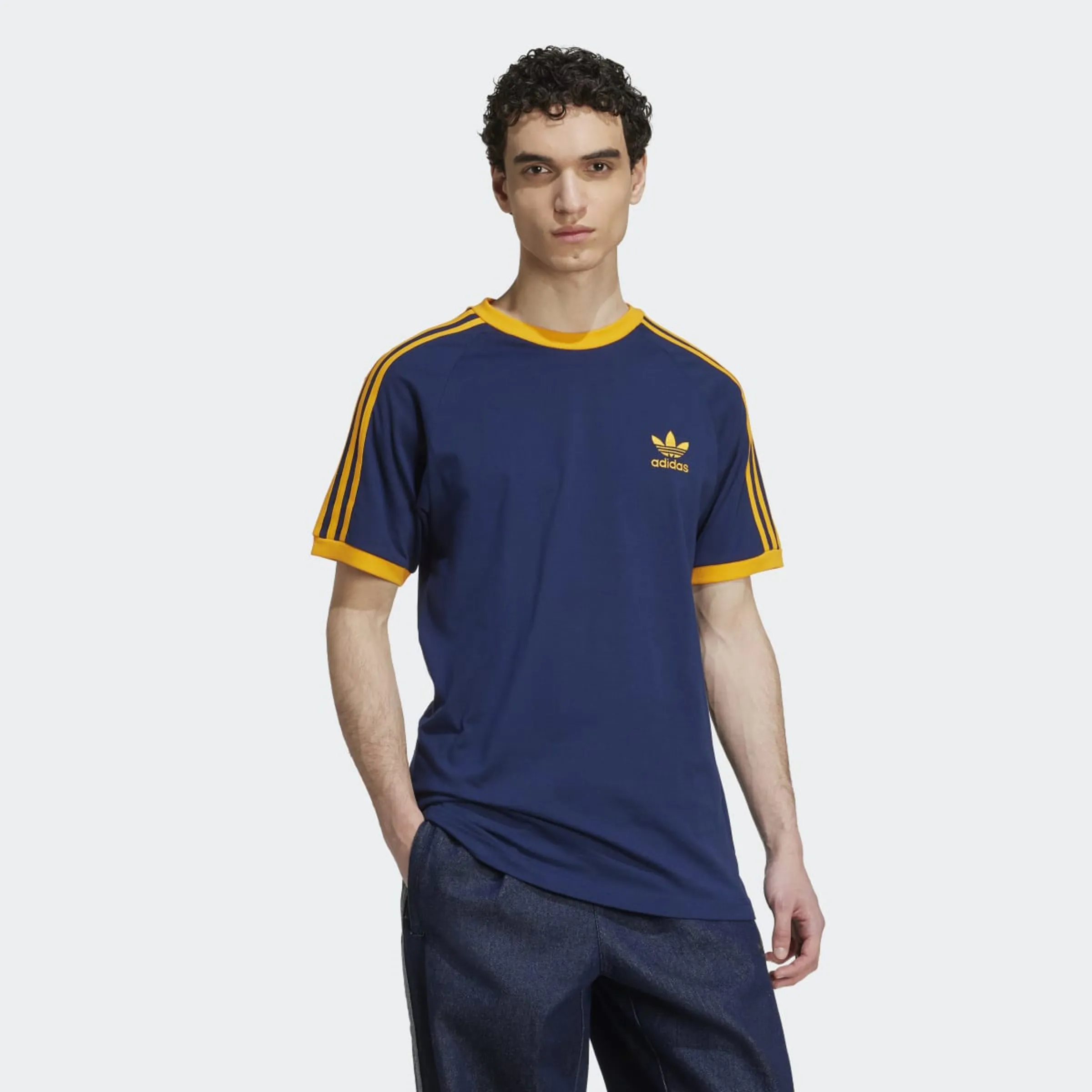 

Футболка мужская Adicolor Classics 3 полоски Originals Adidas, темно-синий