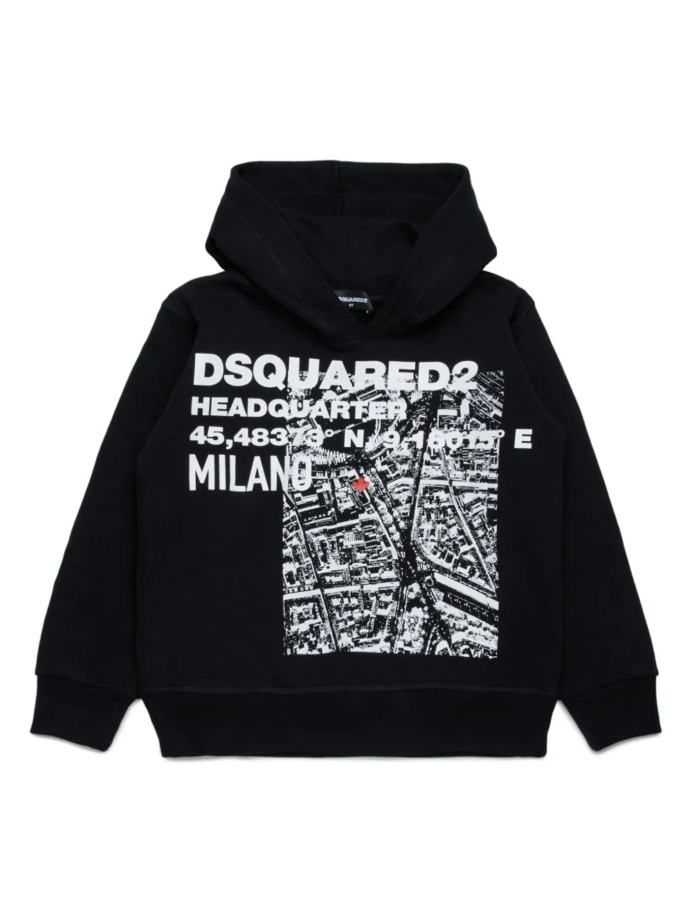 

Худи с логотипом DSQUARED2 KIDS, черный