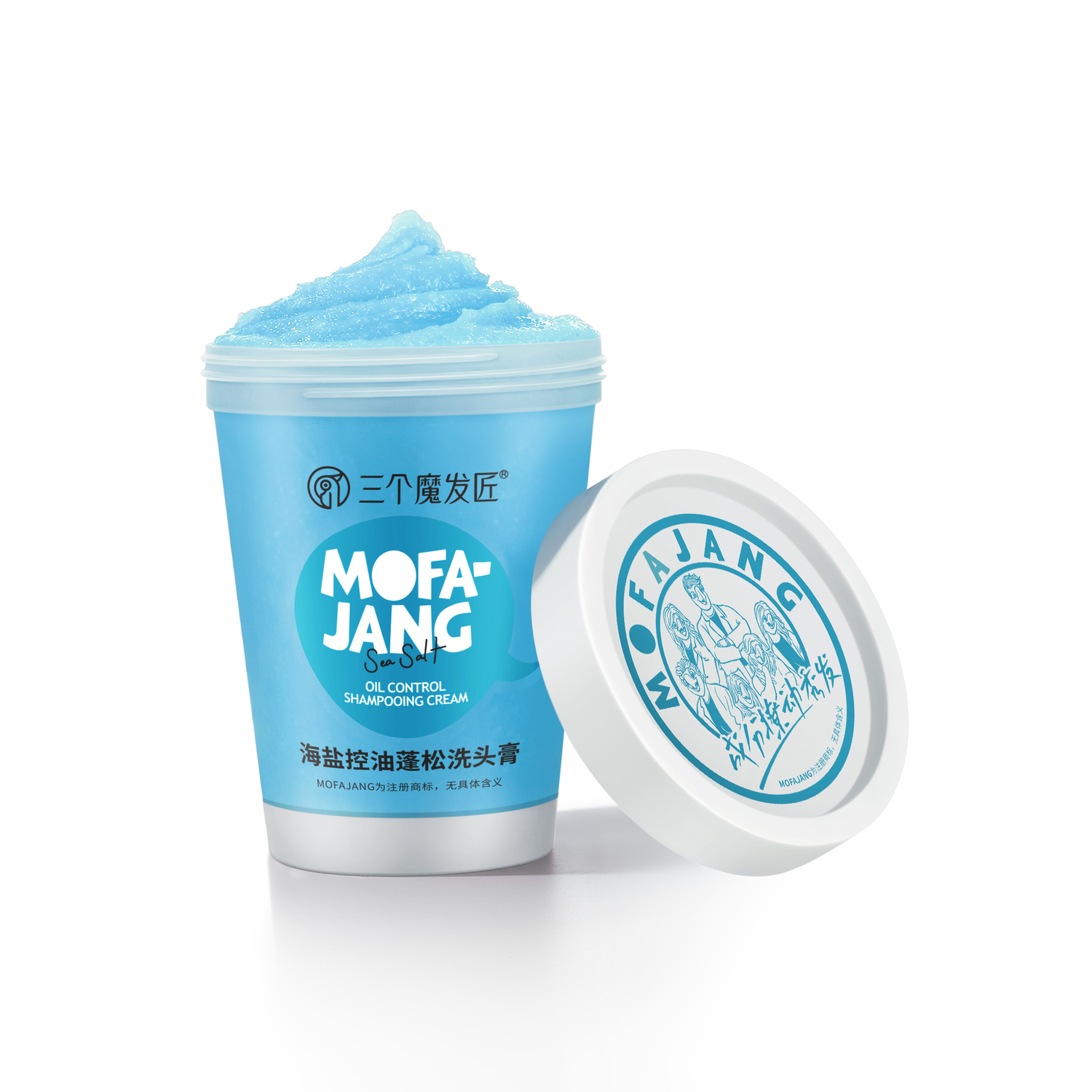 

Морская соль контроль жира пушистые, стойкий аромат шампунь, легкий шампунь 280г Three Trolls