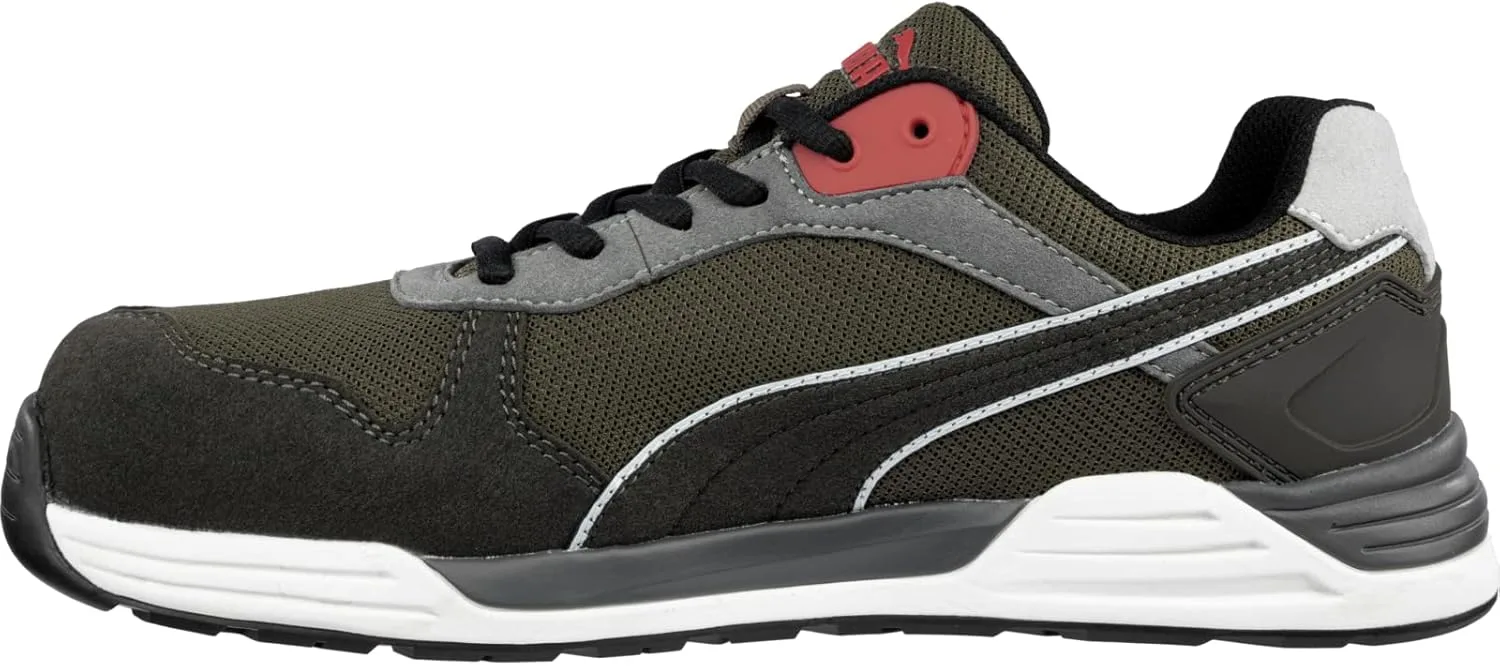 Низкие защитные ботинки PUMA Safety Frontside Low Work Shoe S1P ESD HRO SRC с защитным колпачком. Стекловолокно, низкое энергопотребление, теплоотвод, неметаллический вставок, мужской, коричневый — фото 4
