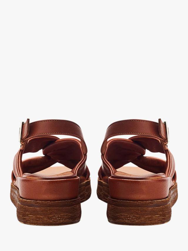 Kalmia кожаные сандалии на платформе с переплетением Moda in Pelle, Tan — фото 3