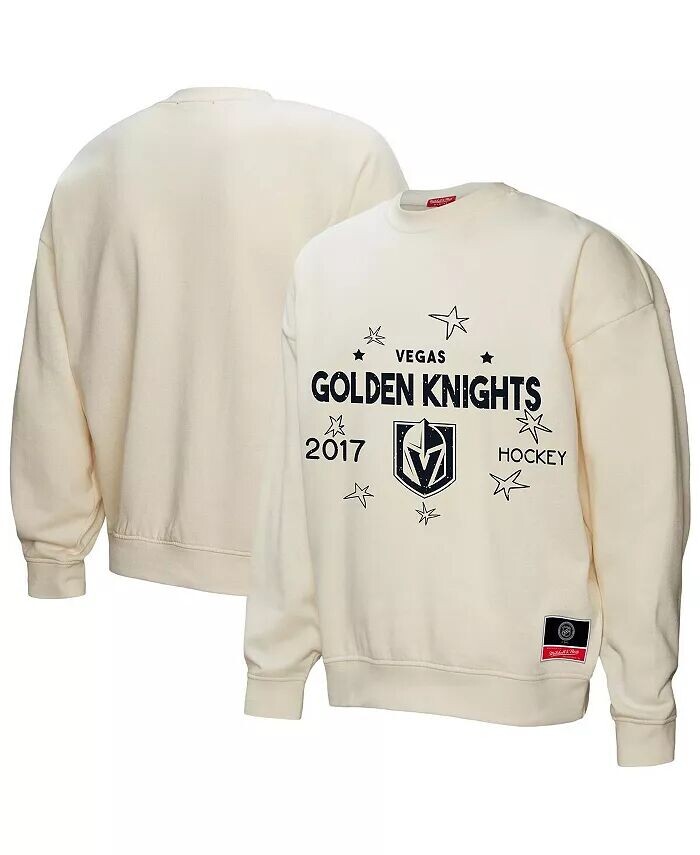 

Женская кремовая толстовка Vegas Golden Knights Logo 3.0 с пуловером Mitchell & Ness