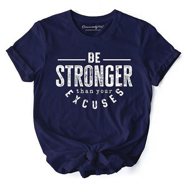 

Футболка Be stronger than your excuses, мотивационная для фитнеса Ornamentallyyou, Navy, Синий, Футболка Be stronger than your excuses, мотивационная для фитнеса Ornamentallyyou, Navy