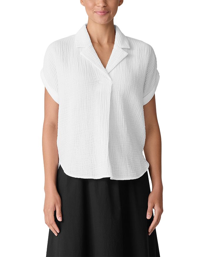 

Топ с вырезом-капелькой Eileen Fisher, белый