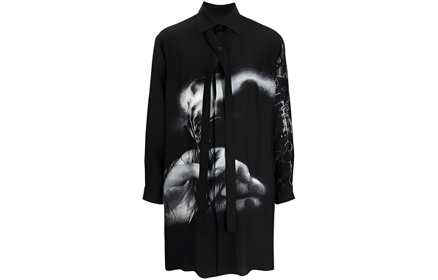 

Рубашка Printed Coat Yohji Yamamoto, черный