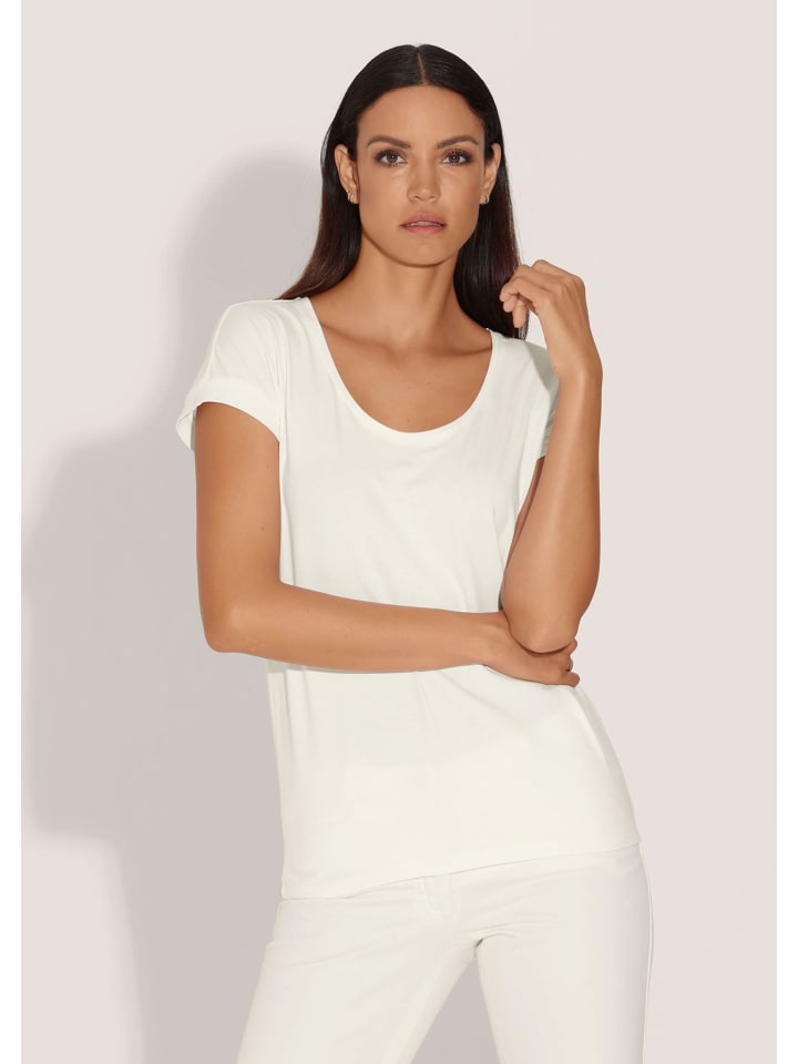 

MADELEINE Элегантный вискозный топ кремового цвета