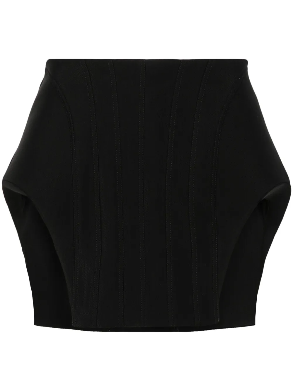 

Юбка мини с корсетом Mugler, черный