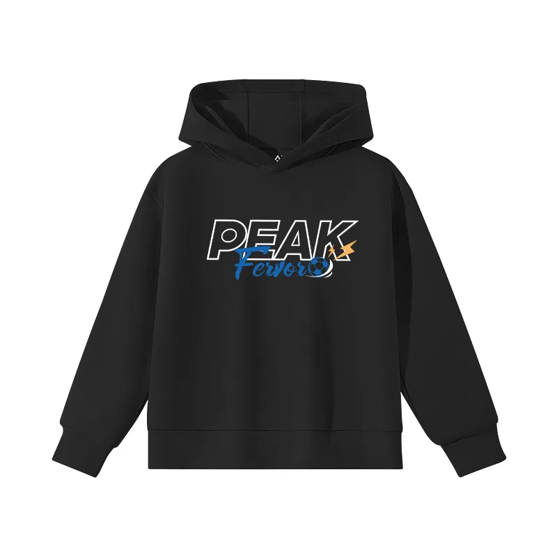 Детская толстовка с капюшоном PEAK Black/PK White Blue Soccer Ball Small