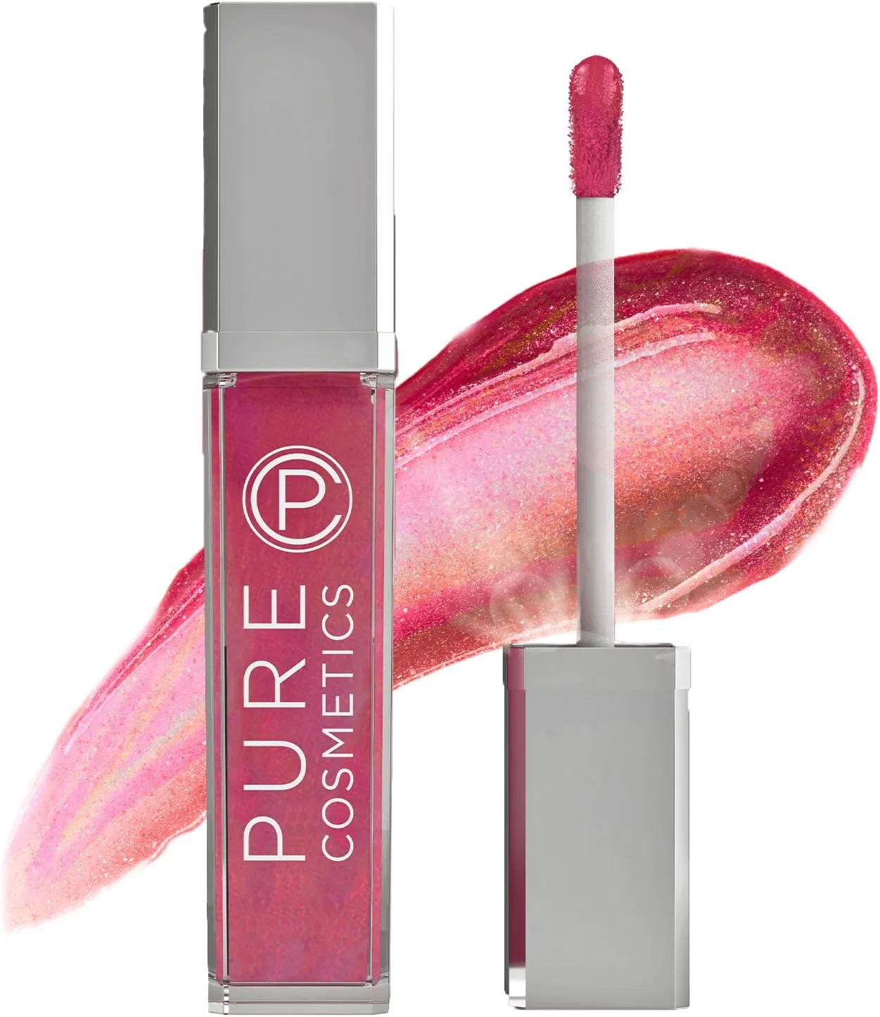 Блеск для губ Pure Cosmetics с LED-подсветкой и зеркалом, оттенок Razzmatazz, 0.3 fl oz