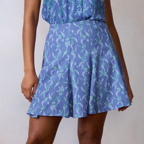 

Женская мини-юбка со вставками Lc Lauren Conrad, цвет blue willa wisteria