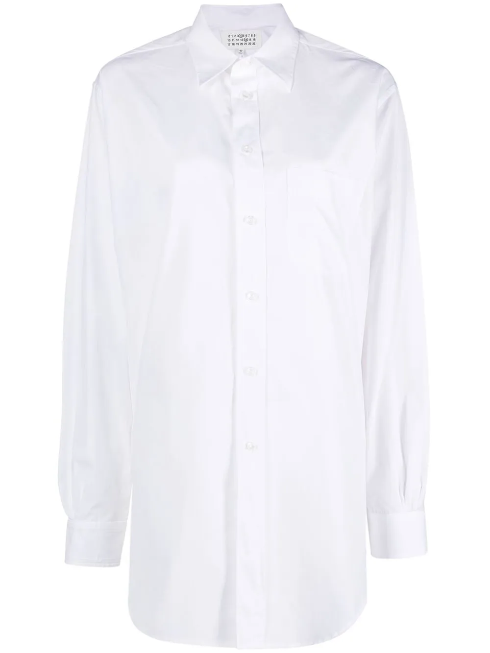 

Удлиненная поплиновая рубашка MAISON MARGIELA, белый