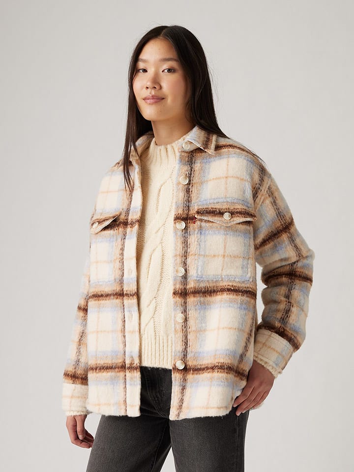 

Пиджак-рубашка бежевого/темно-коричневого/светло-голубого цвета Levi's