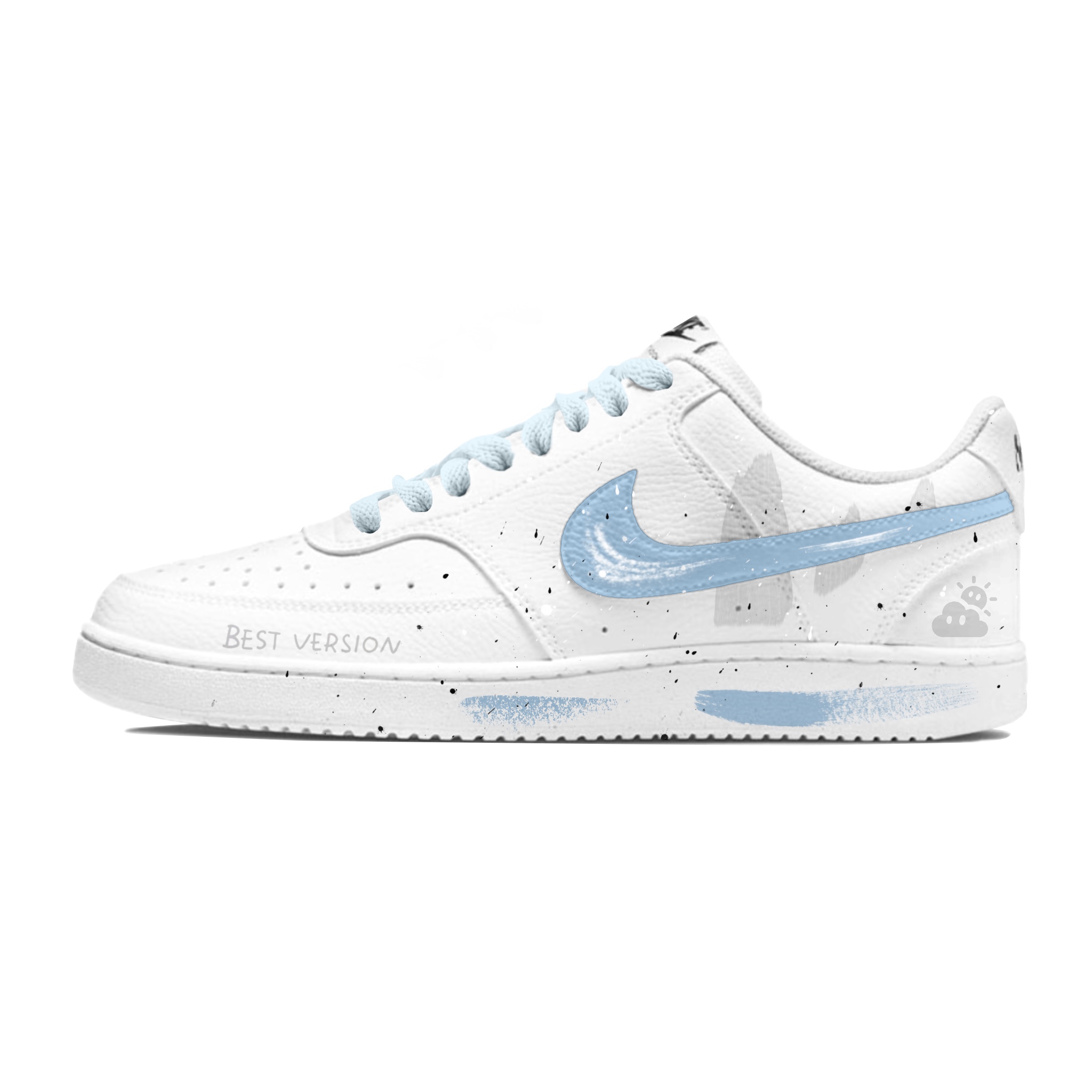 

Nike Кроссовки для скейтбординга Court Vision 1 Low Top, мужские, сине-белые