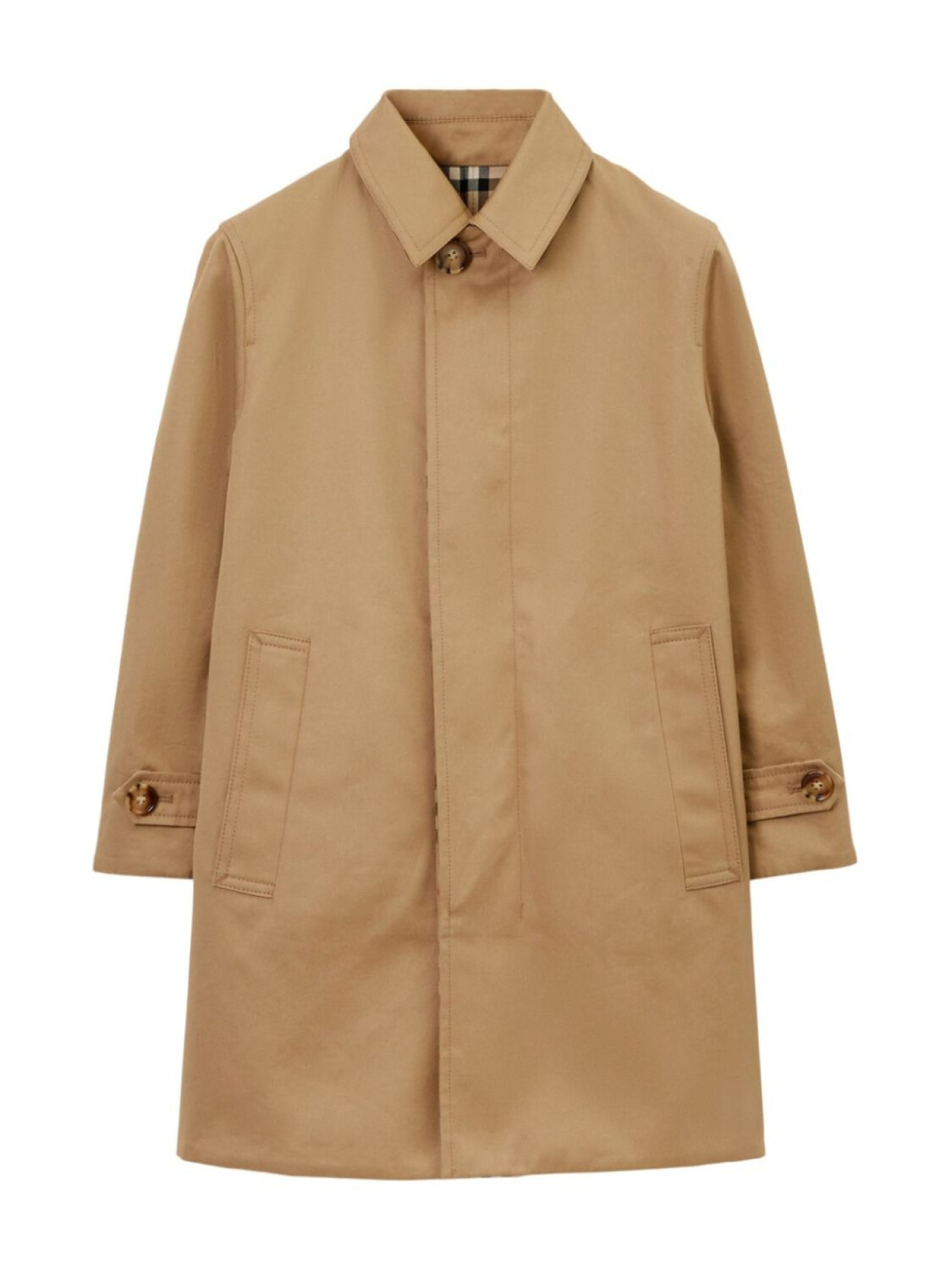 Burberry Kids двустороннее пальто в клетку, нейтральный — фото 3