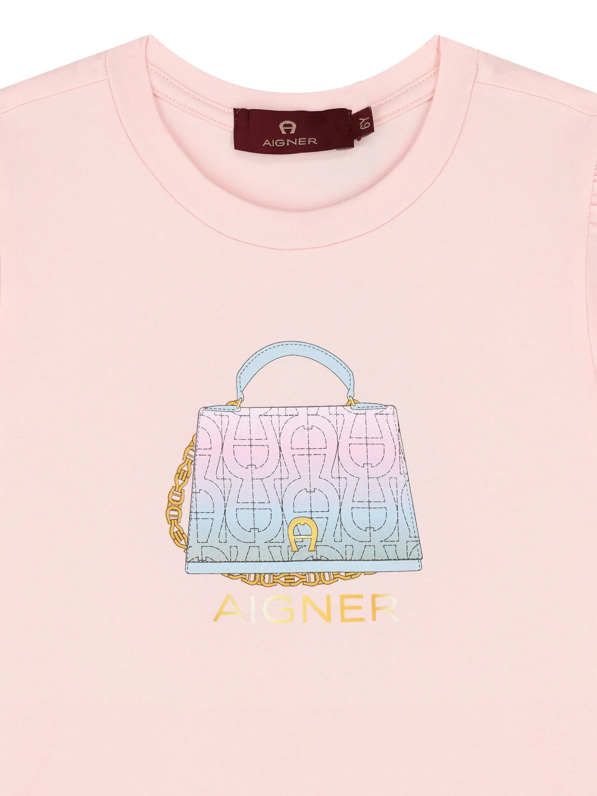 Расклешенное платье с принтом Aigner Kids, розовый — фото 3