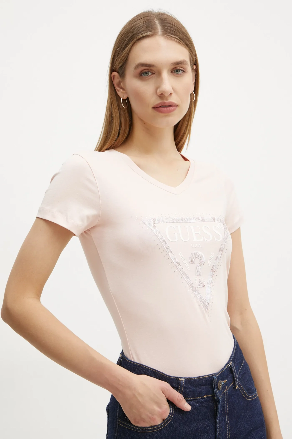

Футболка Guess, розовый