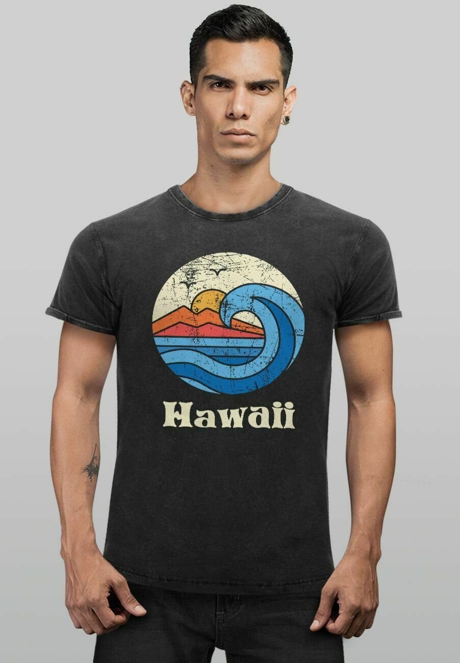 

Футболка с принтом VINTAGE CALIFORNIA WELLE WAVE SURFER STYLE VINTAGE Neverless, цвет schwarz