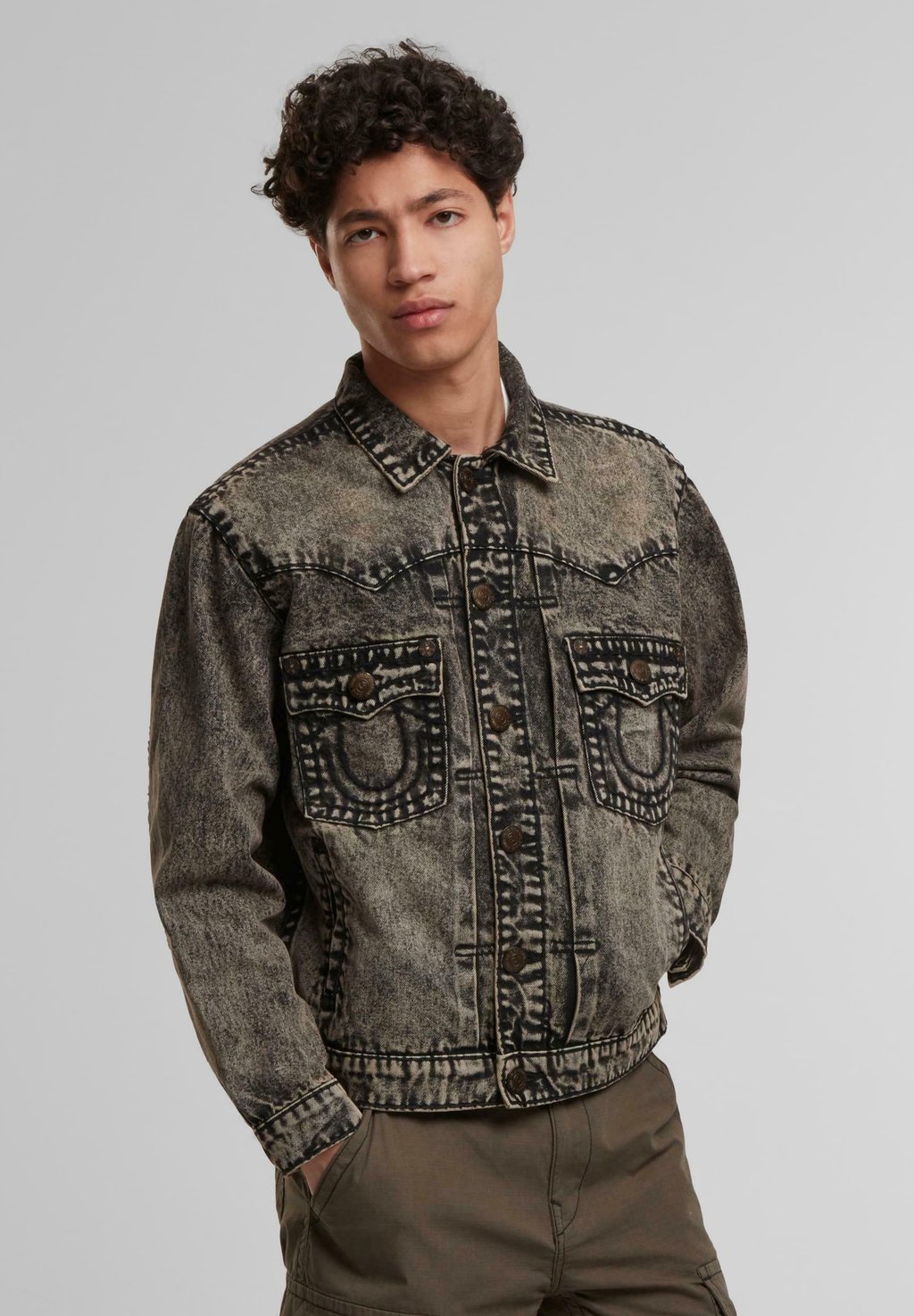 

Джинсовая куртка ACID OVERDYE SUPER True Religion, черный