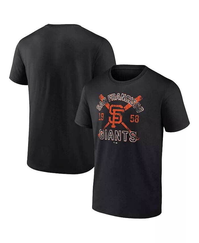 

Мужская черная футболка San Francisco Giants Second Wind Fanatics