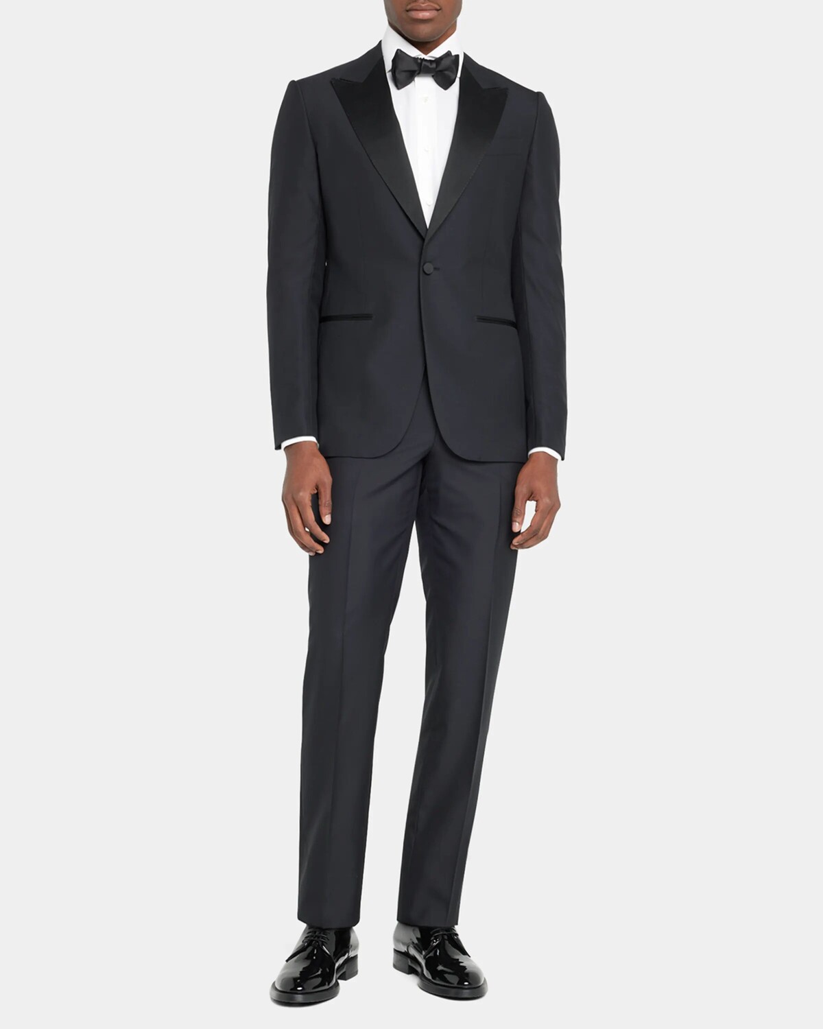 

Мужской смокинг из шерсти и шелка ZEGNA, цвет Black Solid