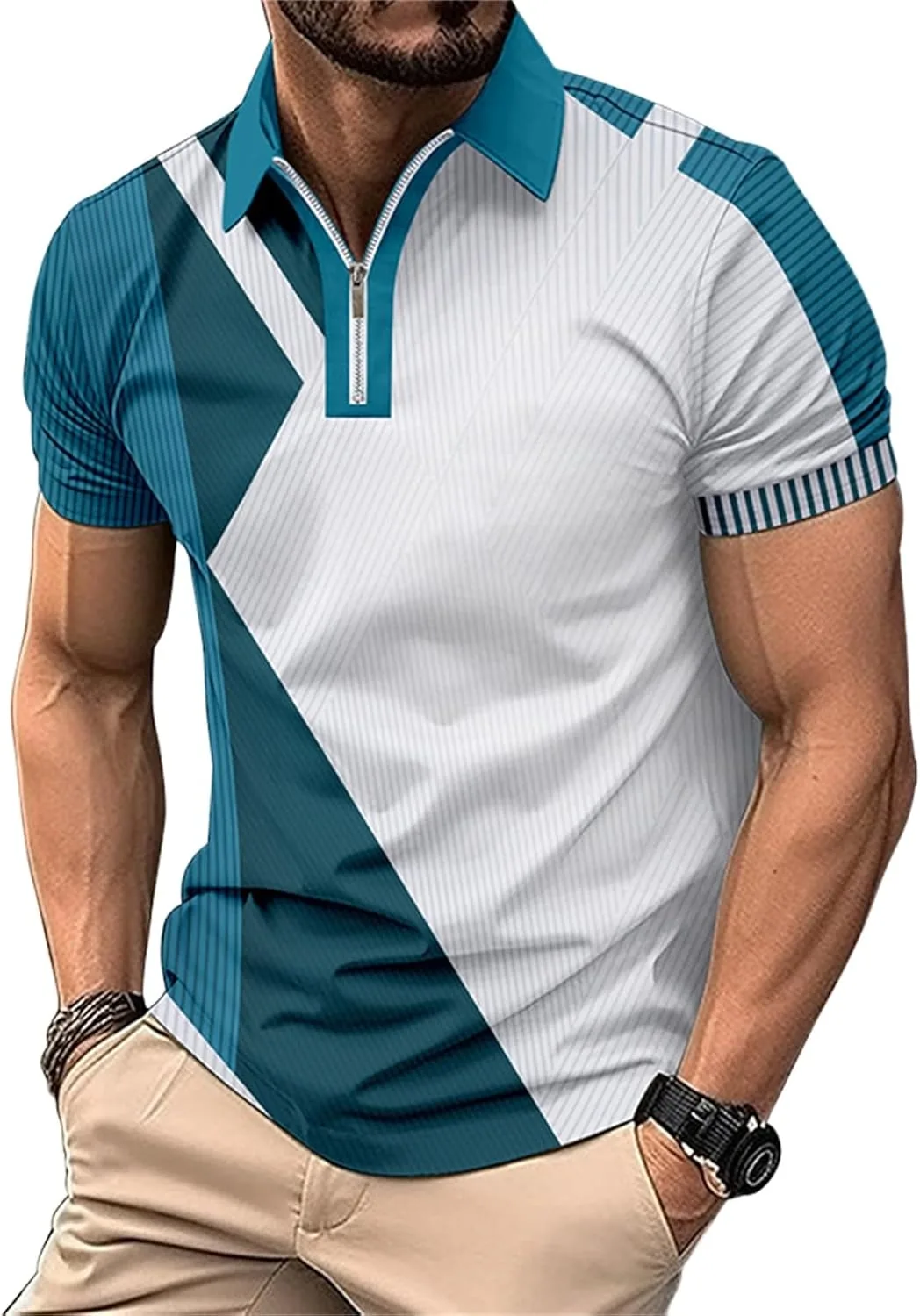 

Мужская поло с коротким рукавом Color Block Weinexra