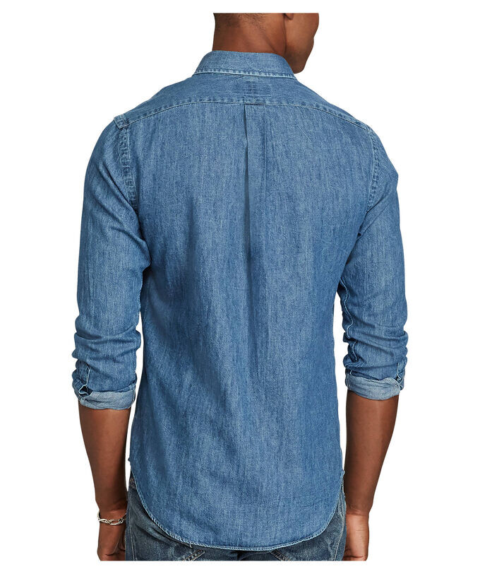 Рубашка "slim fit" с длинным рукавом Polo Ralph Lauren, синий — фото 4