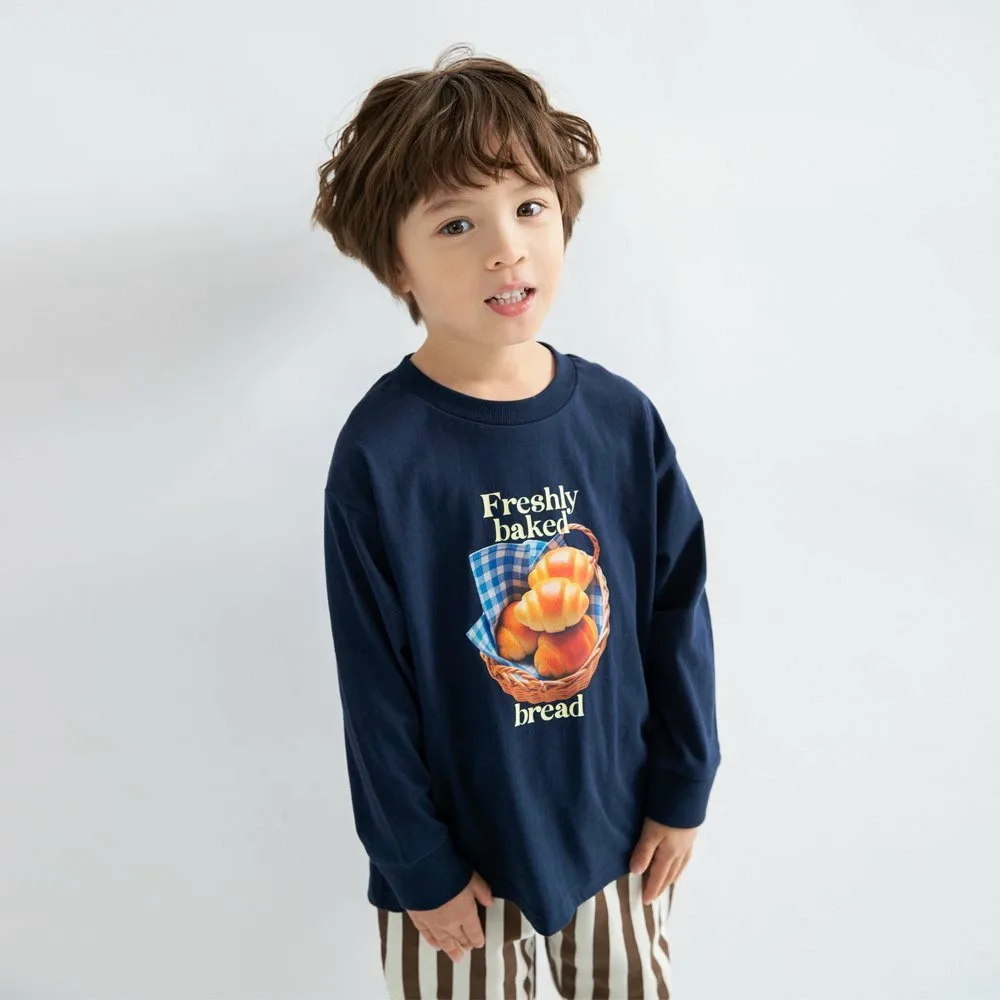 Футболка с длинными рукавами с различными графическими принтами Branshes, 22: Navy Blue