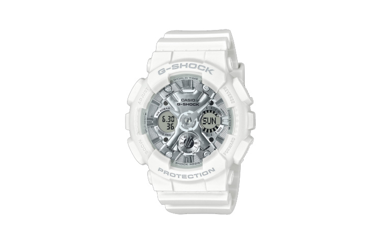 

Часы G SHOCK с кварцевым механизмом, ремешком из смолы, серебристым циферблатом, унисекс G-SHOCK
