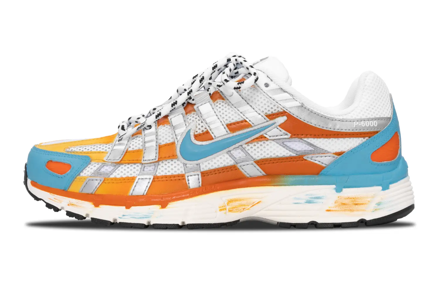 

Nike Кроссовки для бега P 6000 Unisex низкие White/Orange/Blue