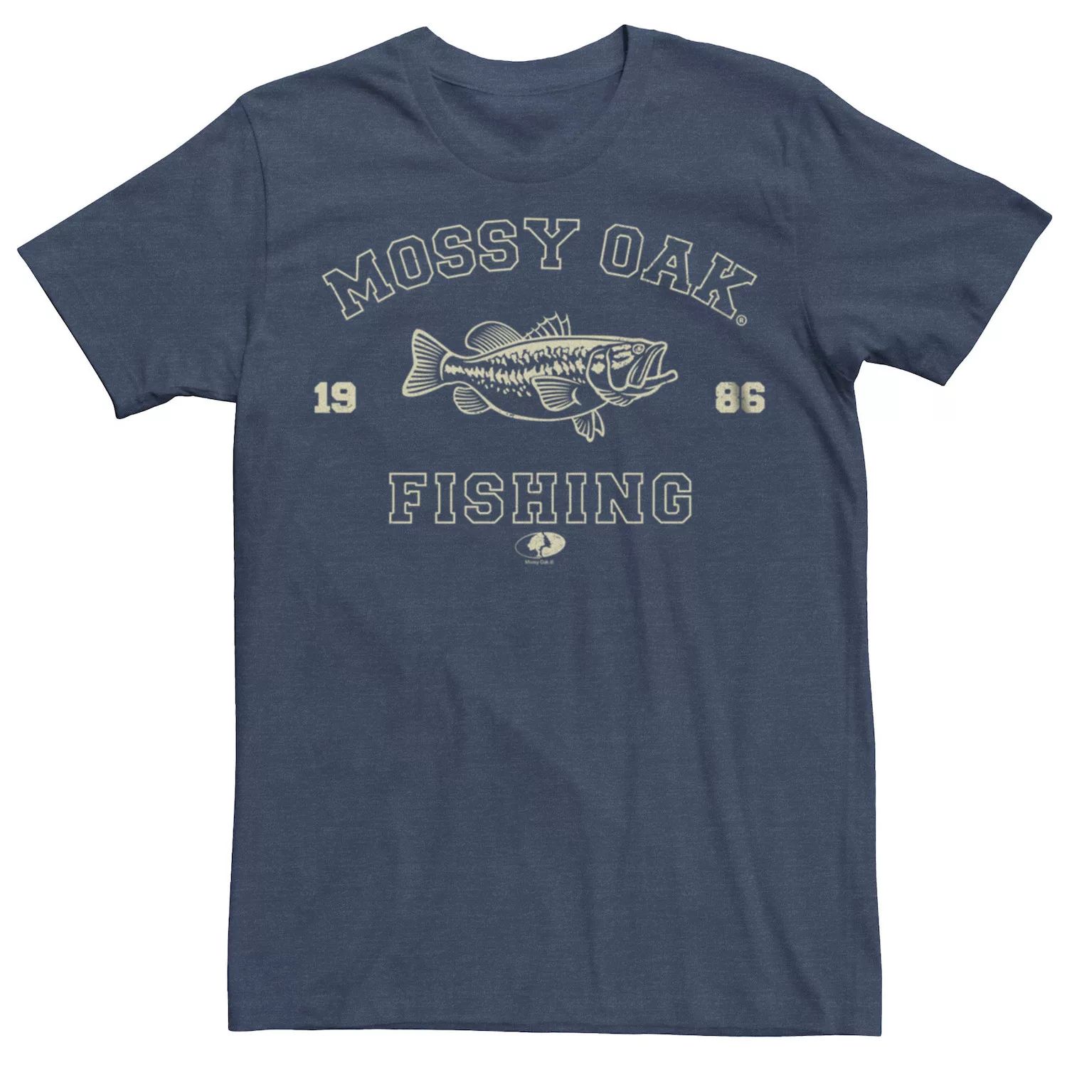 

Мужская футболка Mossy Oak Fishing 1986 с рисунком Salmon Collegiate Licensed Character