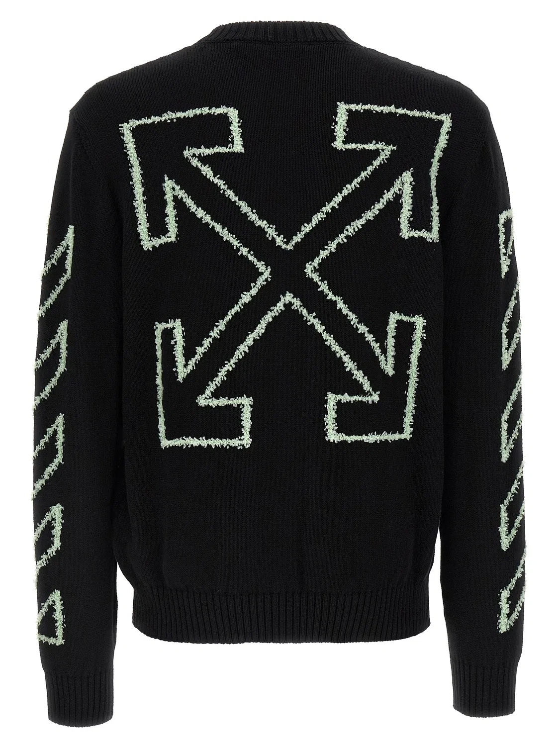 Свитер 'Diag Outline' OFF-WHITE, черный — фото 2