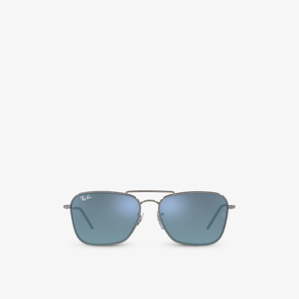 

RBR0102S Солнцезащитные очки Caravan Reverse в металлической квадратной оправе Ray-Ban, серый