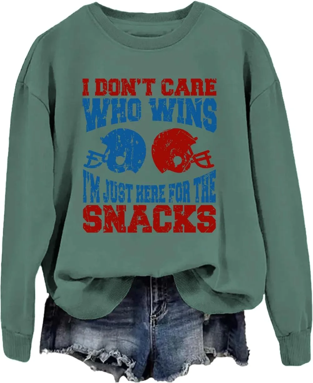 

Толстовка I Dont Care Who Wins Sweatshirt Im Just Here for The Snacks JWVEL