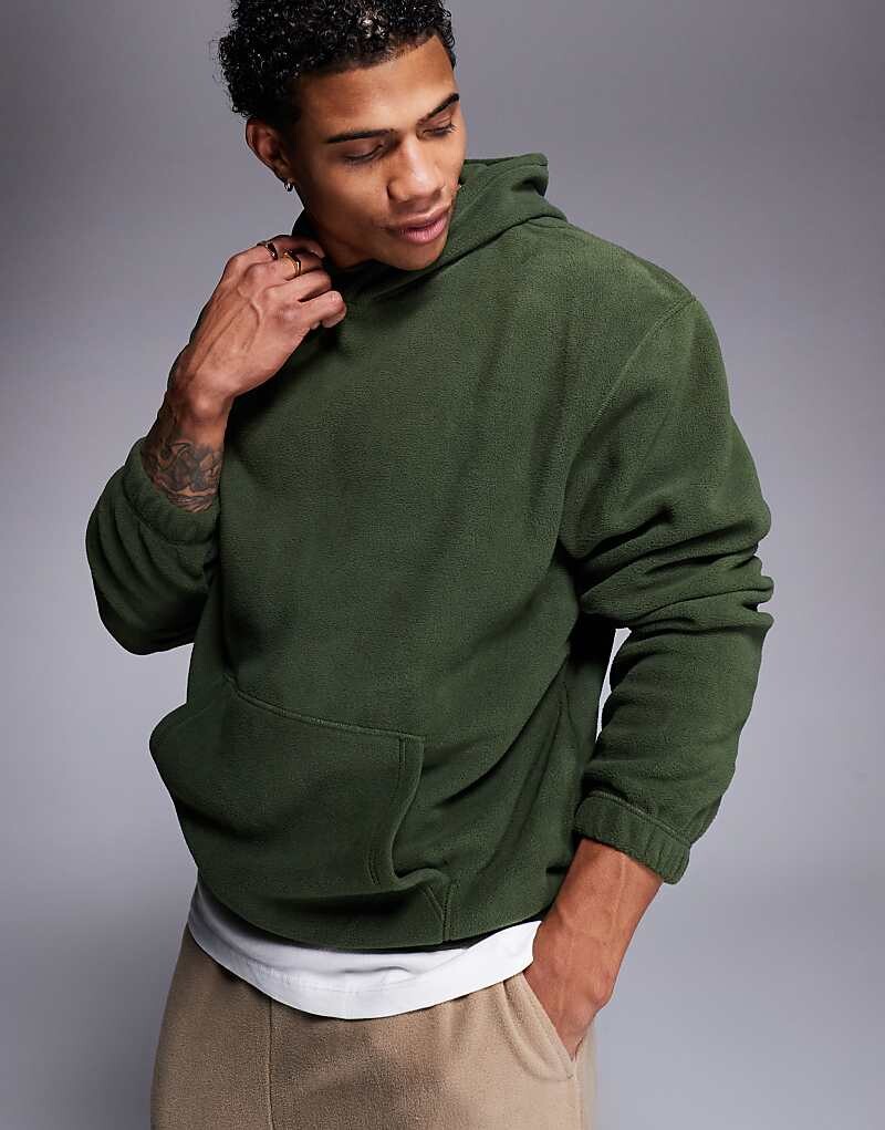 

ASOS DESIGN – зеленая флисовая толстовка