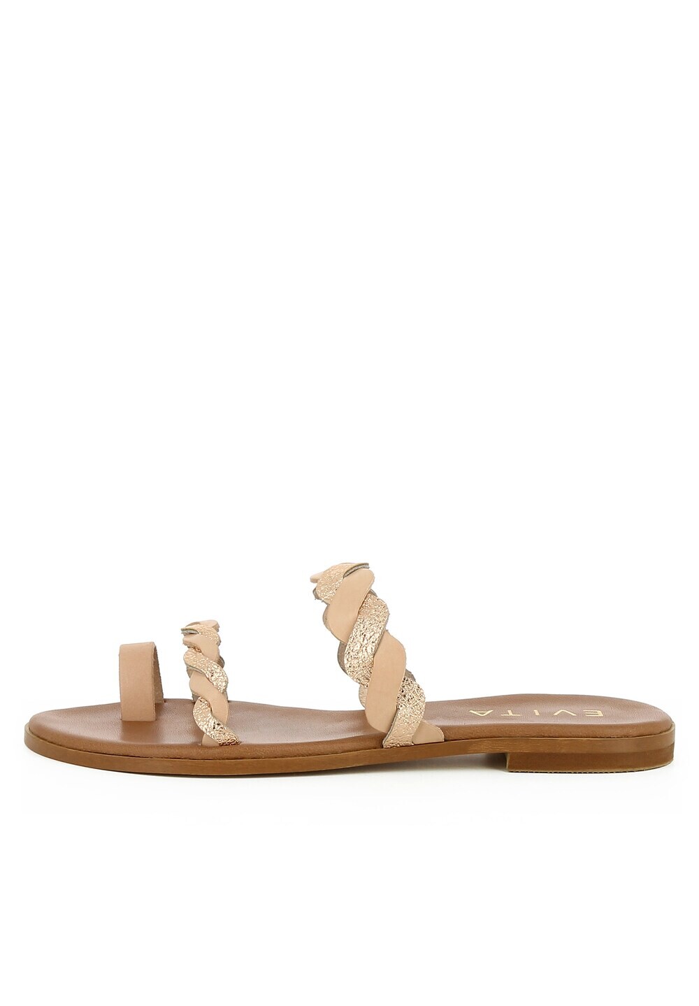 Сандалии с Т-образным ремешком Evita Olimpia, обнаженная — фото 4