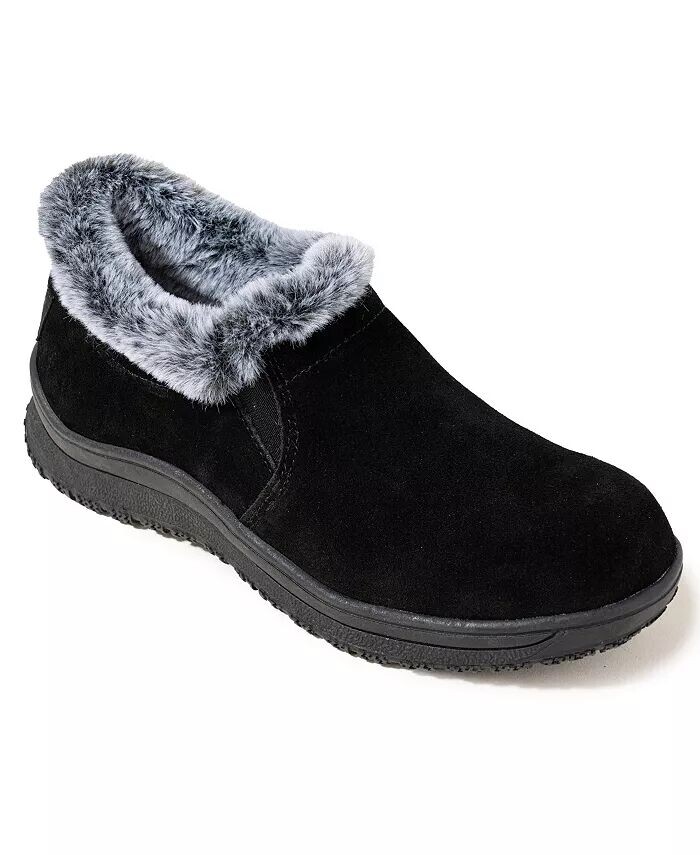 Женские замшевые ботильоны Eagan на подкладке из искусственного меха Minnetonka, черный