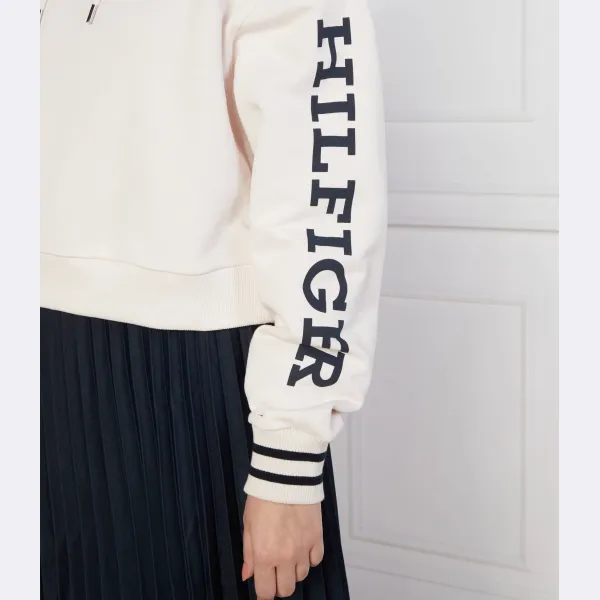 Укороченная толстовка свободного кроя Reg monotype slv Tommy Hilfiger, белый — фото 4