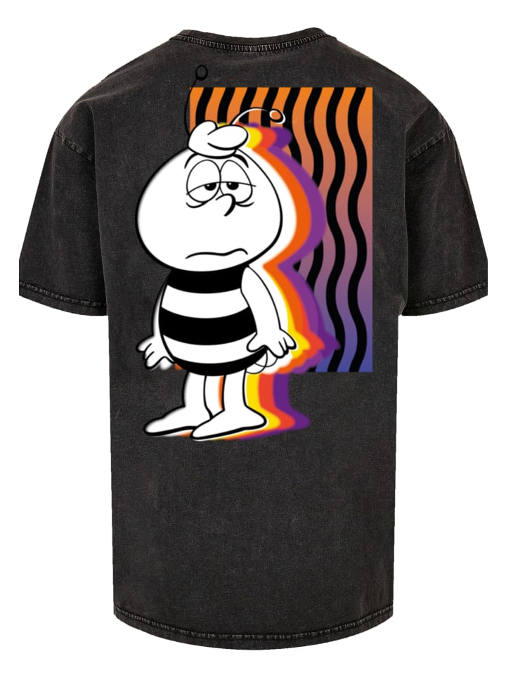 

Футболка оверсайз с изображением пчелки Майи и Вилли в черном цвете F4NT4STIC, Черный, Футболка оверсайз с изображением пчелки Майи и Вилли в черном цвете F4NT4STIC