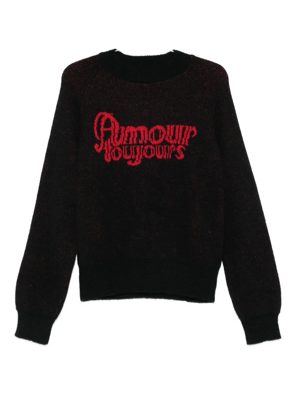 

Хлопковый свитер с интарсией-логотипом CARNE BOLLENTE, черный