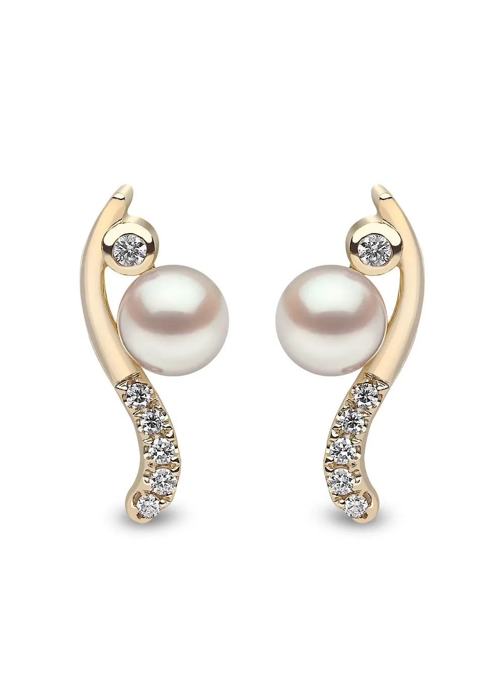 

Серьги Trend из желтого золота с жемчугом и бриллиантами Yoko London, золотой