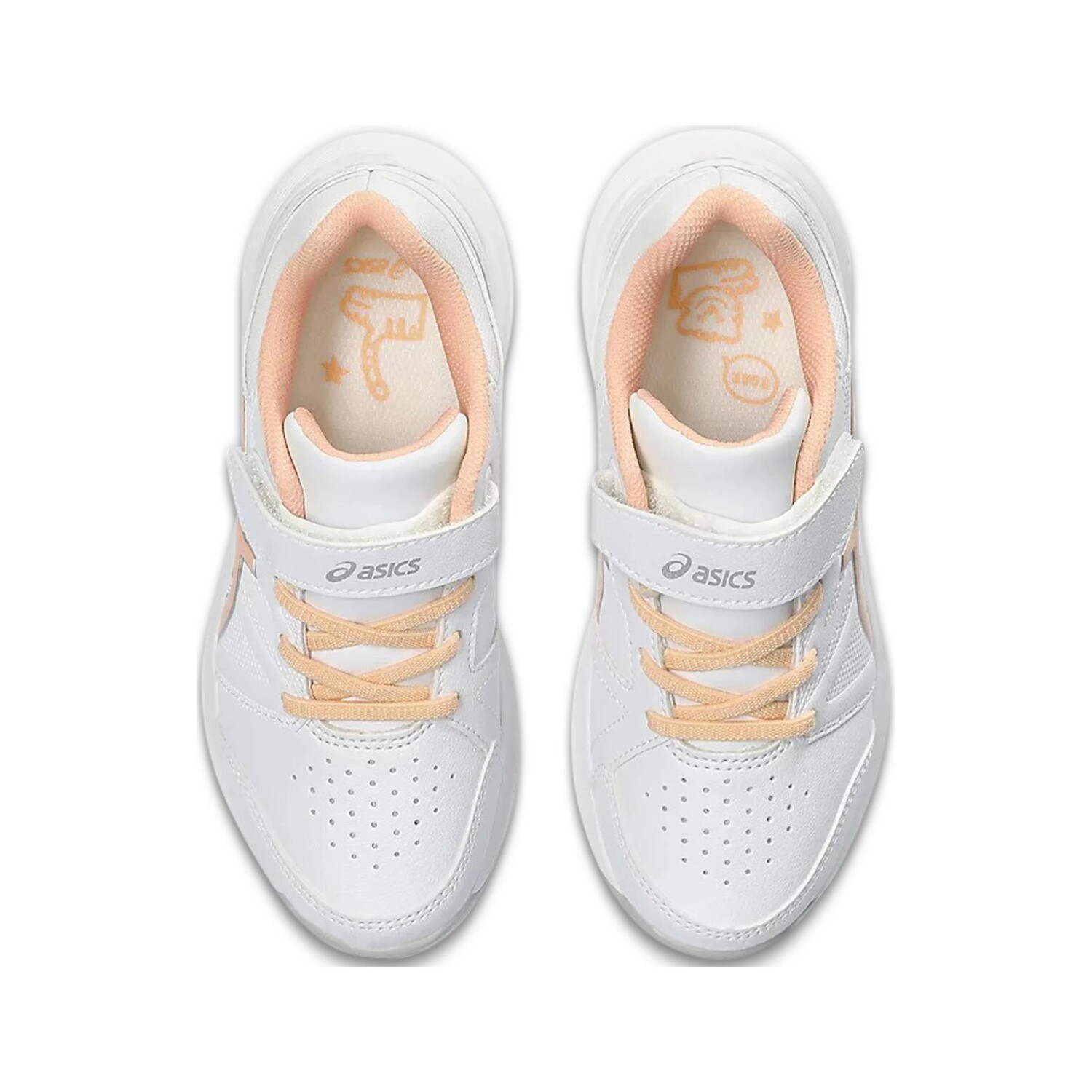 Кроссовки детские Gel-550TR PS Low-top белые/оранжевые Asics, белый/оранжевый — фото 4