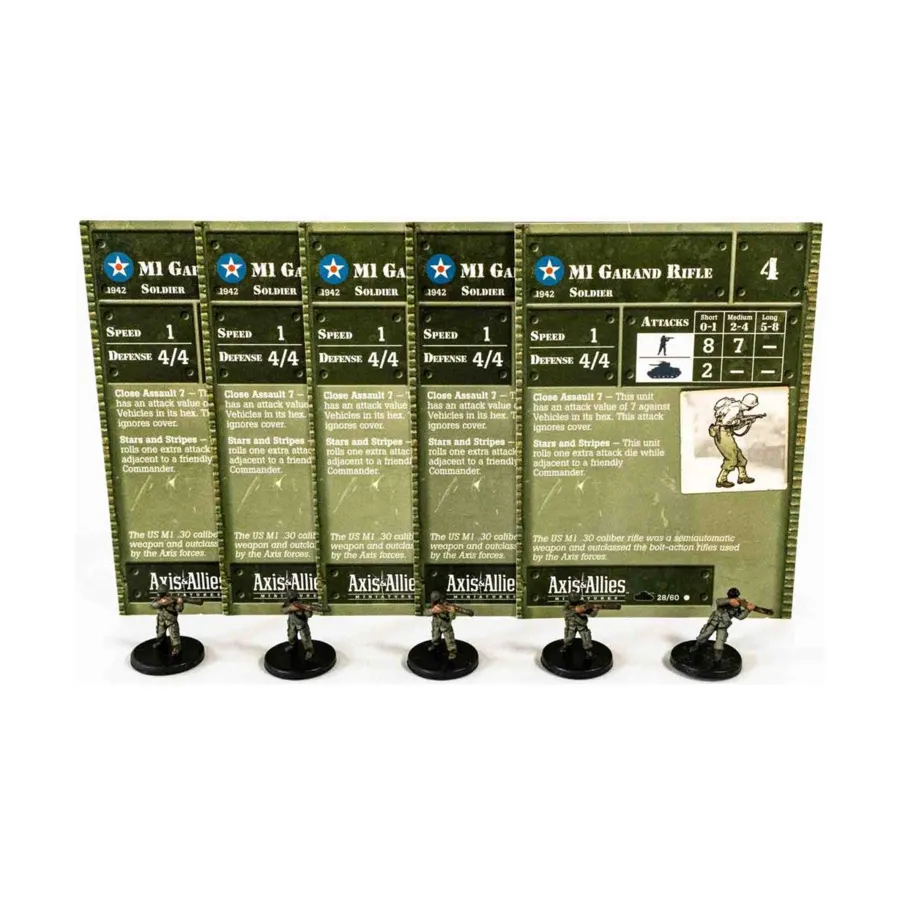 

Винтовка М1 Гаранд (1939-1945) (C) x5, Axis & Allies - Collectible Miniatures Game - 1939-1945 Singles