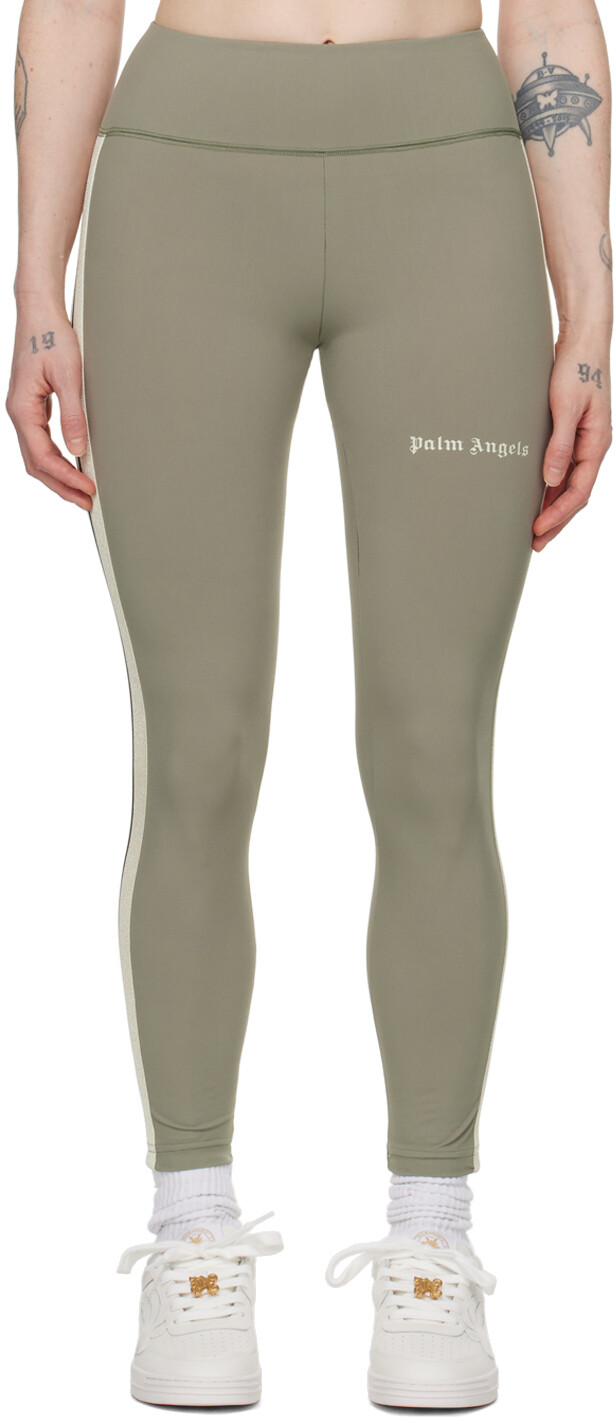 

Зеленые полосатые леггинсы Palm Angels