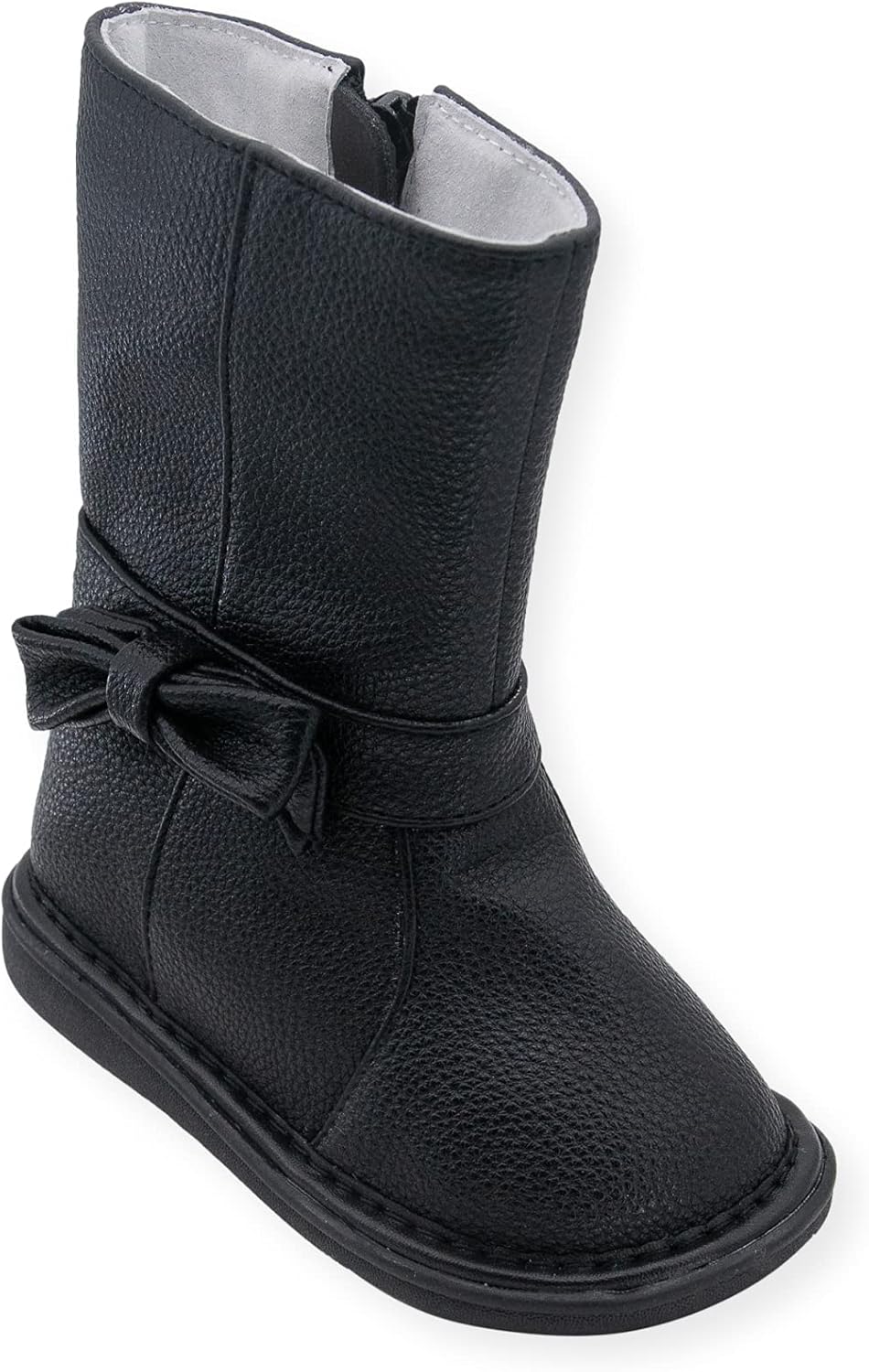 

Маленькие пищательные ботинки для малышей с съемным пищалком в ярких стилях и цветах для мальчиков и девочек Wee Squeak, черный