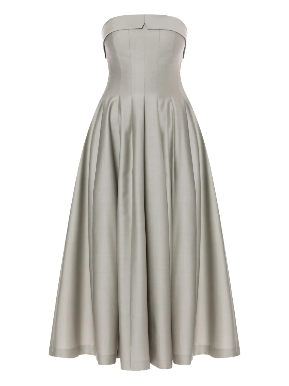 

Платье из смеси шерсти и шелка Alberta Ferretti, серый