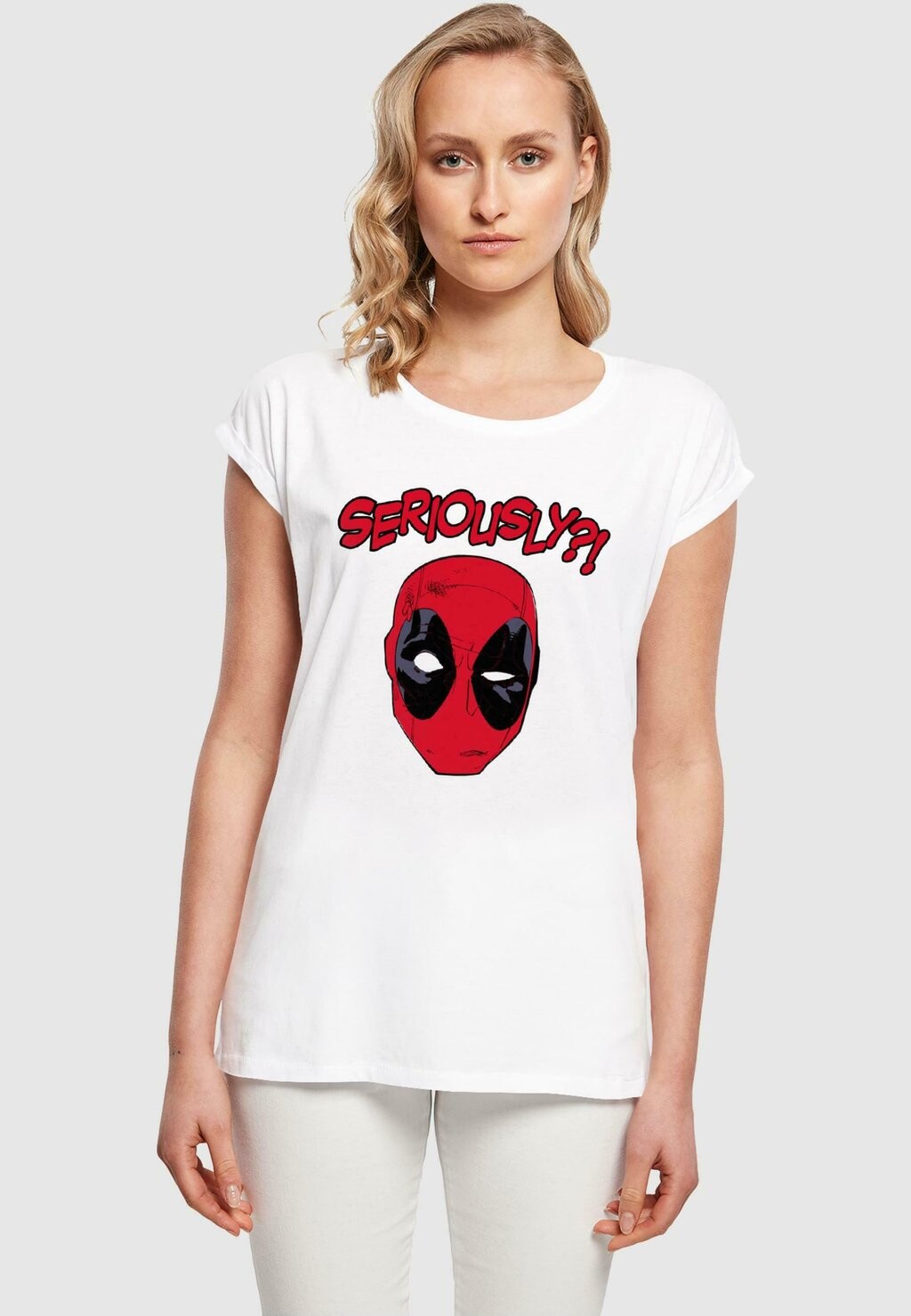 

Футболка с принтом DEADPOOL SERIOUSLY ABSOLUTE CULT, белый