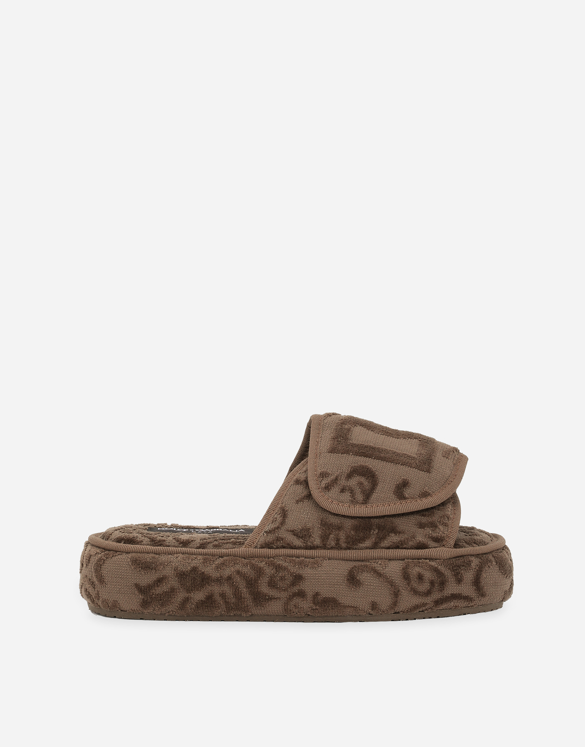 Тапочки из махрового хлопка на платформе Dolce & Gabbana, мультиколор