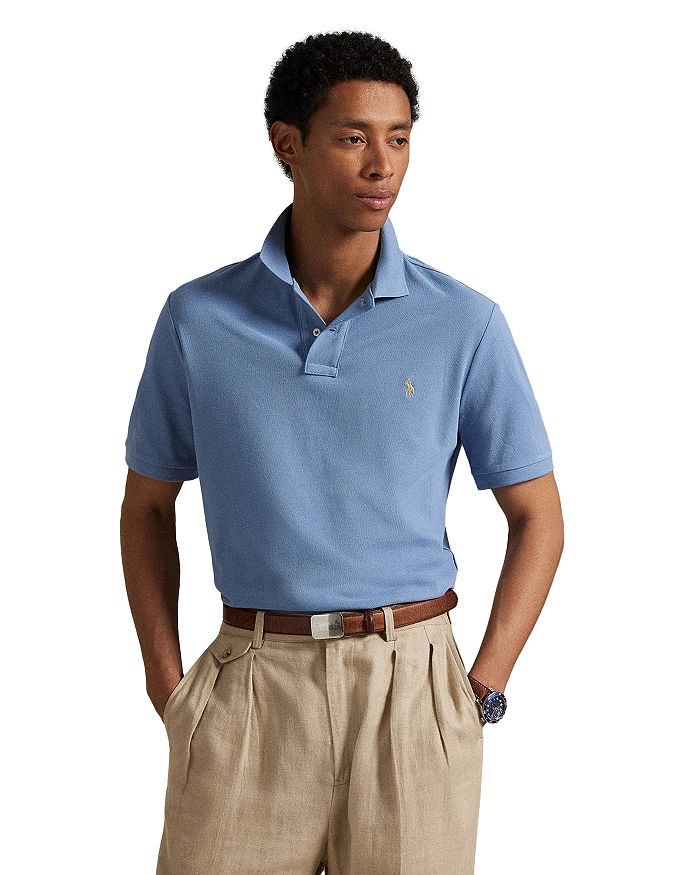 

Знаковый поло с сетчатой тканью Polo Ralph Lauren, синий